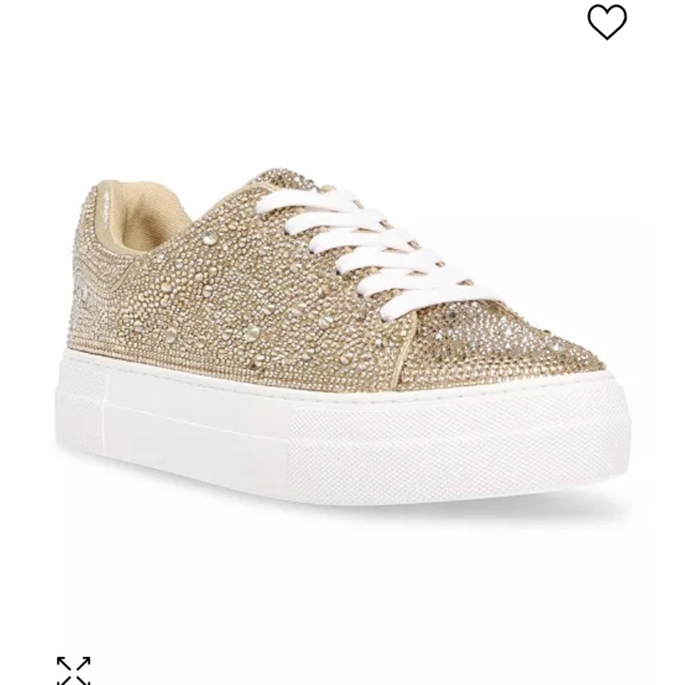 Betsey Johnson gold rhinestone sneakers